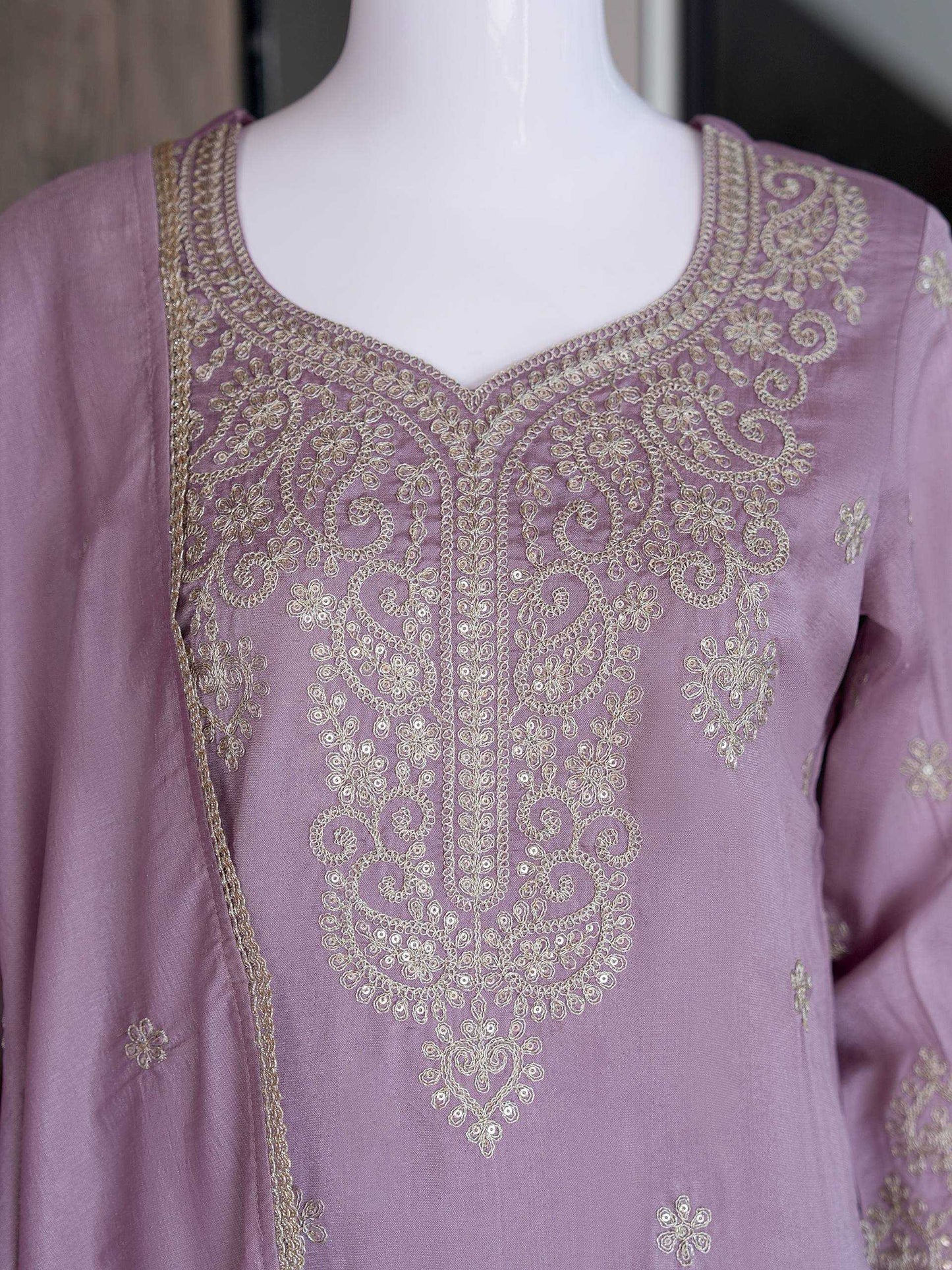Silk Embroidery Suit