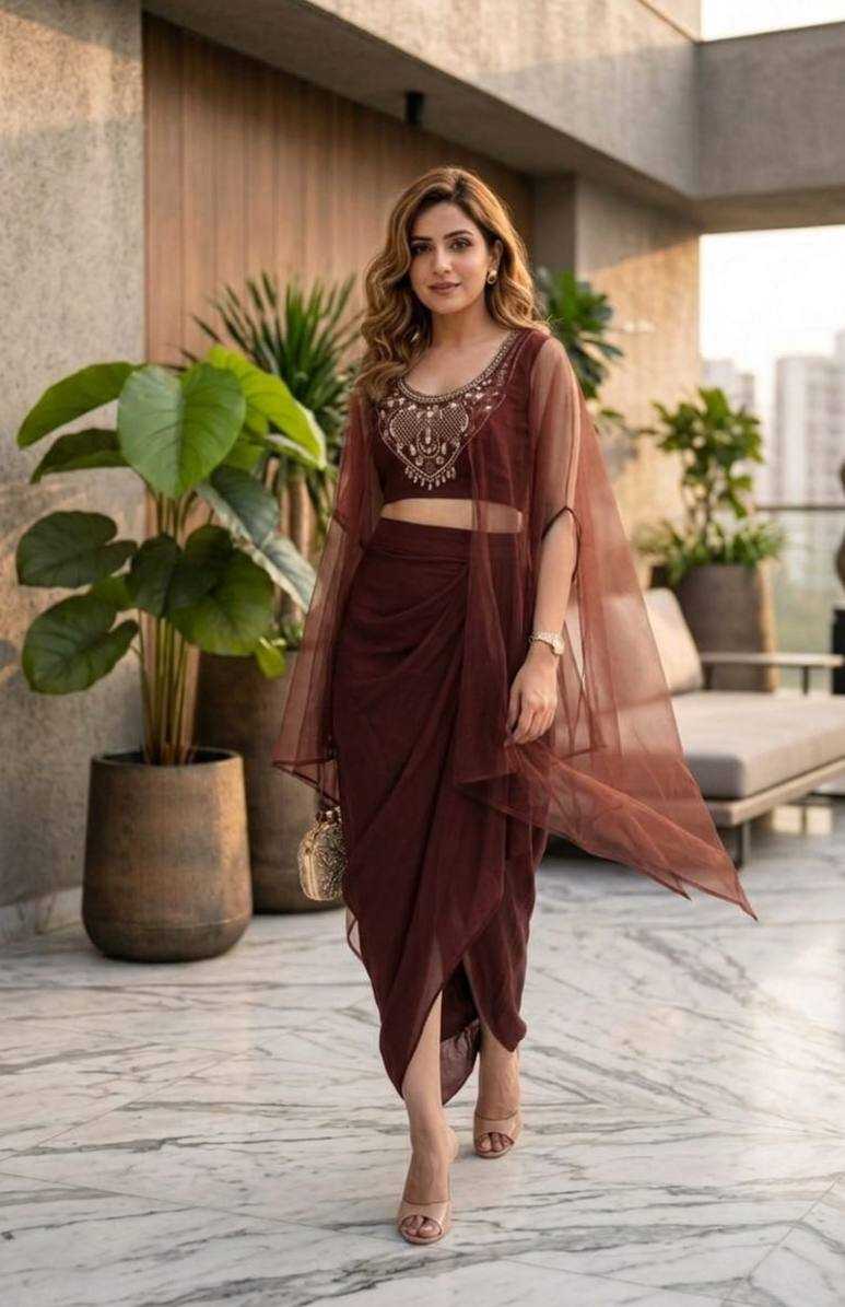 Premium Roman Silk Embroidery Suit