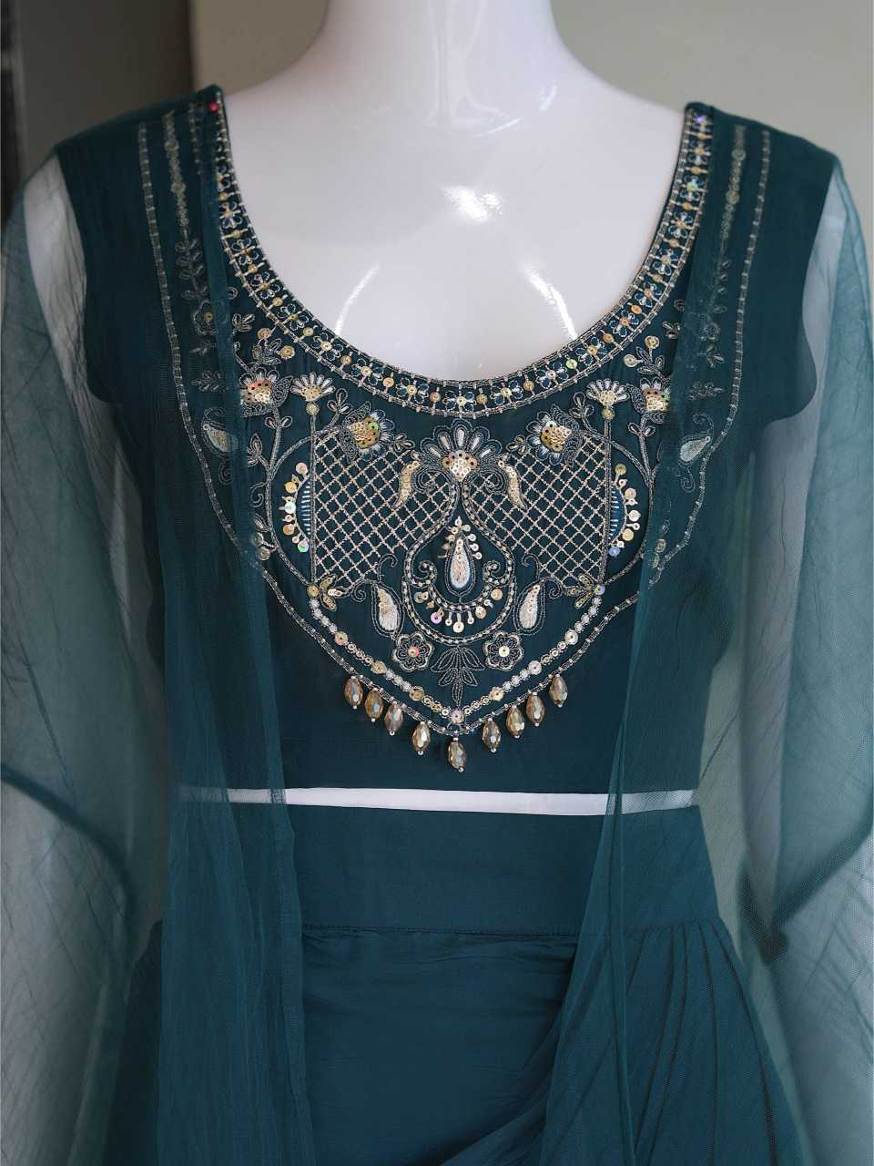 Premium Roman Silk Ladies Suit