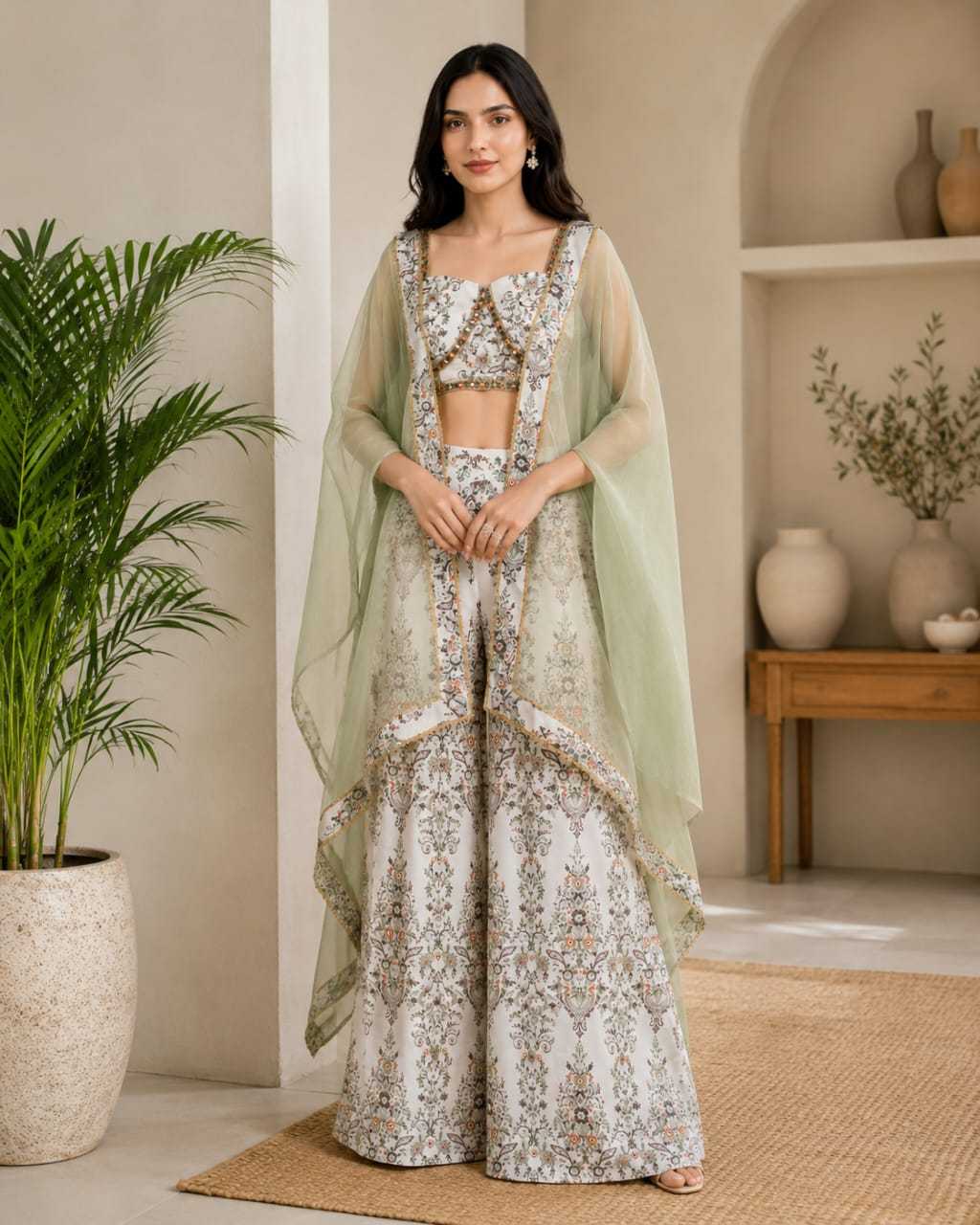 Crepe Indo Western Dress