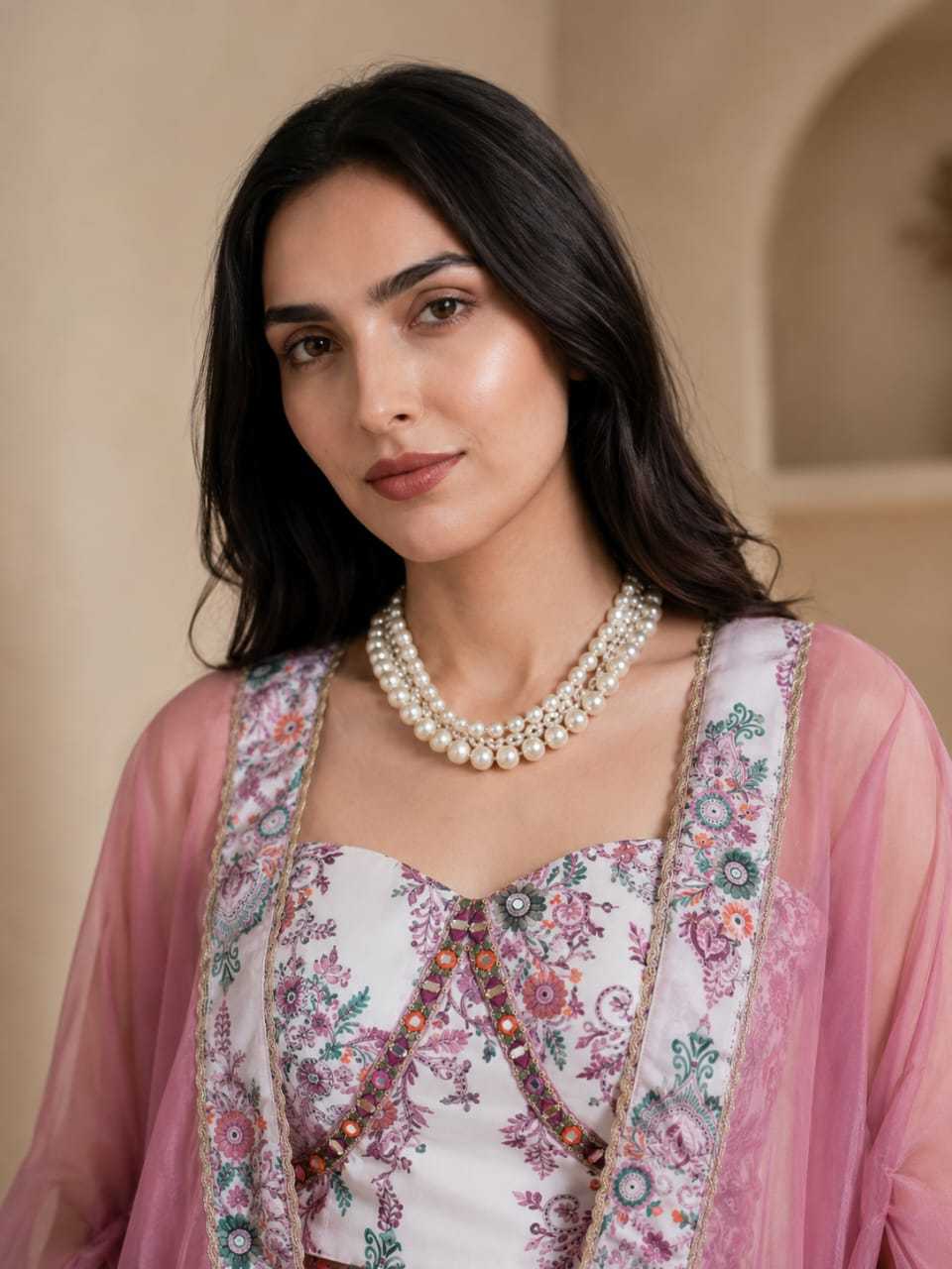 Crepe Indo Western Dress