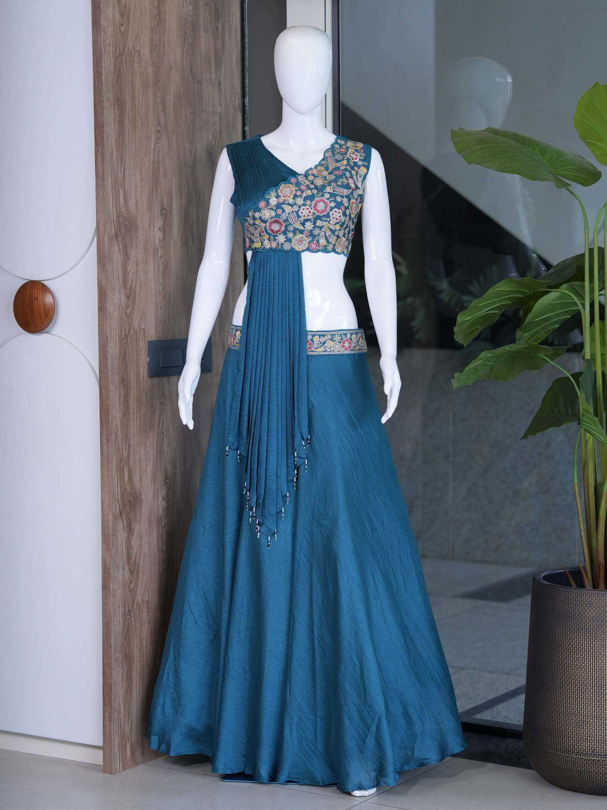 Vichitra Silk Lehenga 065