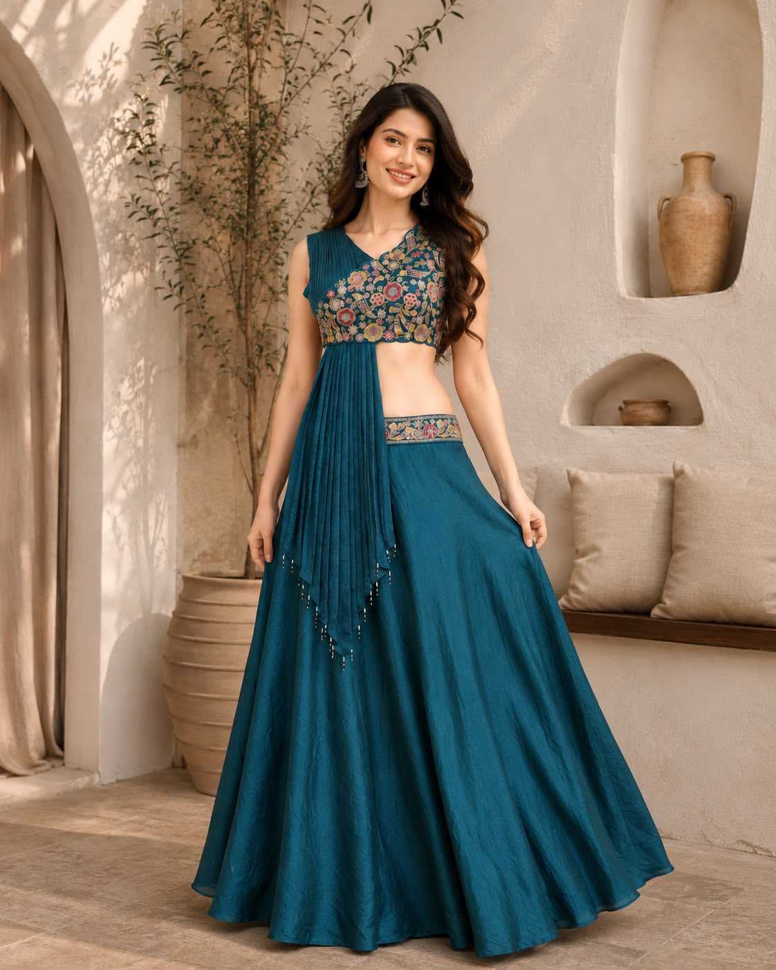 Vichitra Silk Lehenga 065