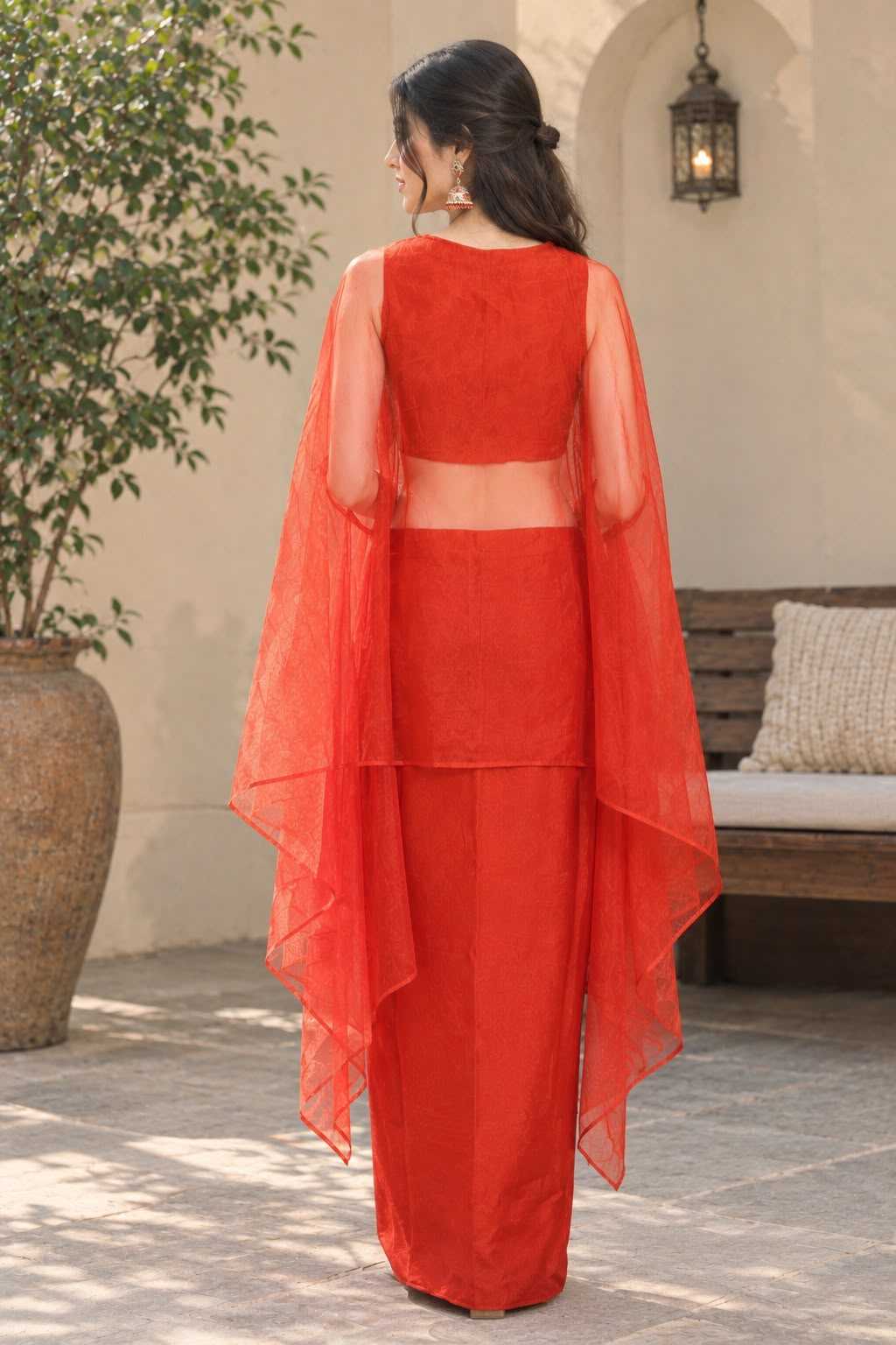 Crepe Indo Western Dress