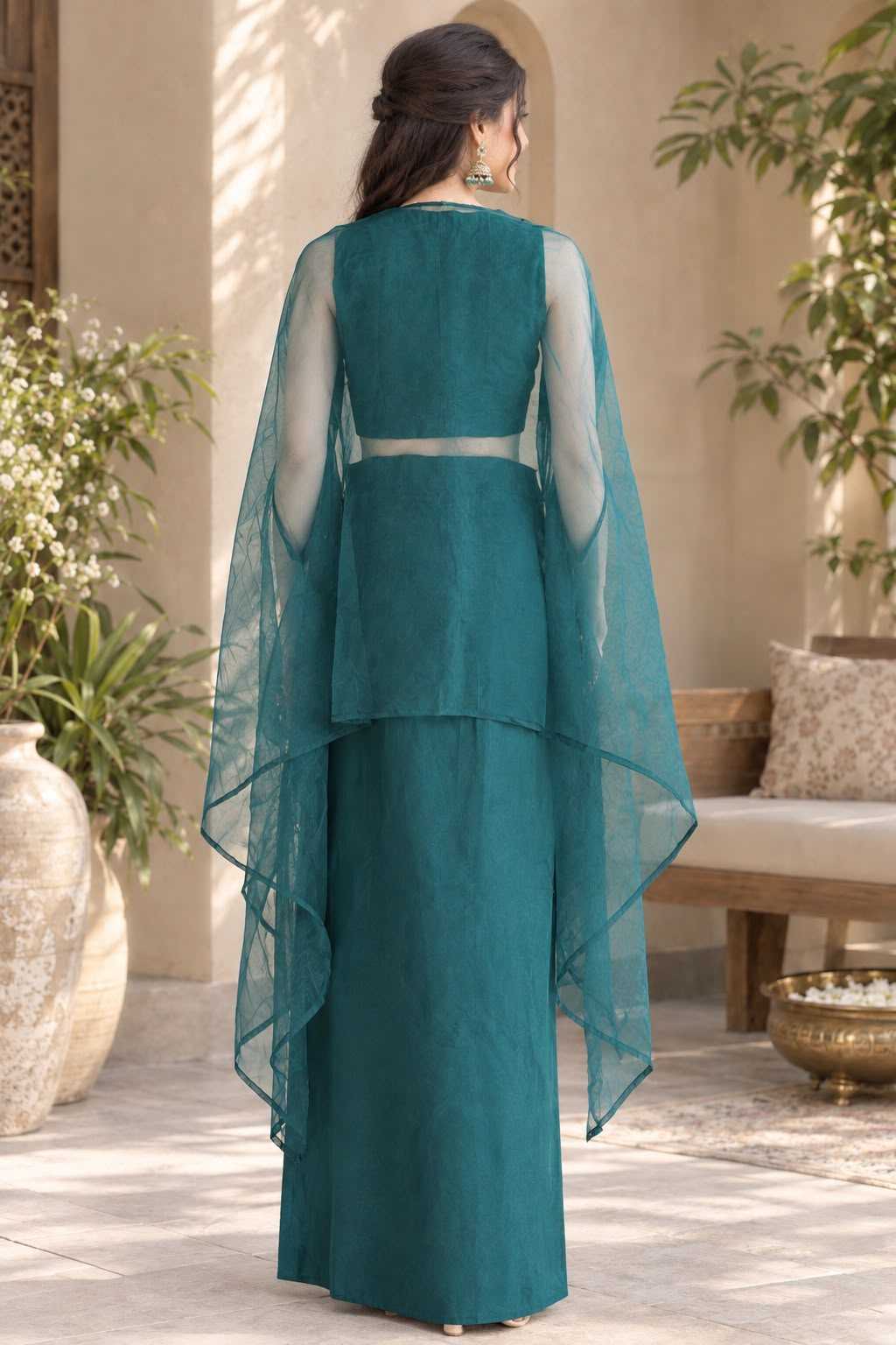 Crepe Indo Western Dress