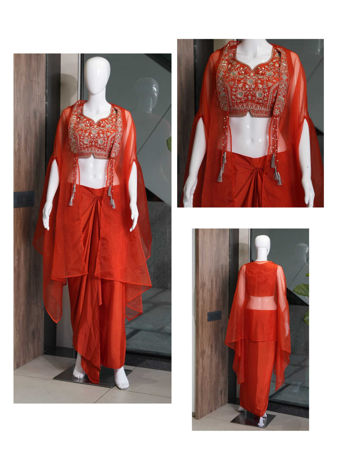 Crepe Indo Western Dress