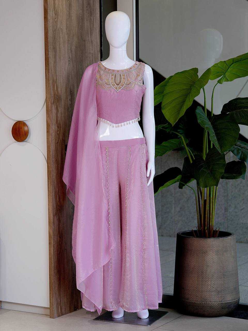 Satin Embroidery Suit