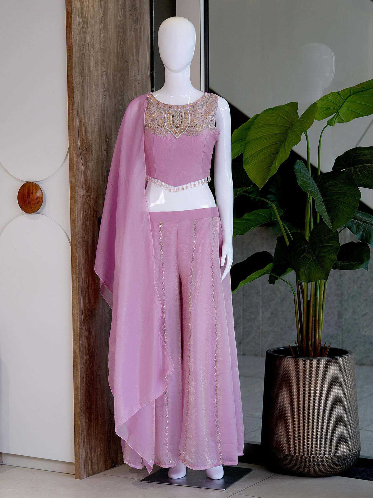 Satin Indo Western Dress