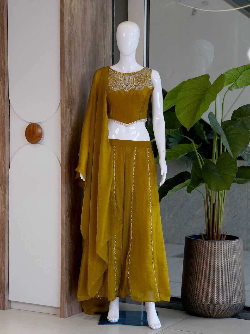 Satin Palazzo Suit