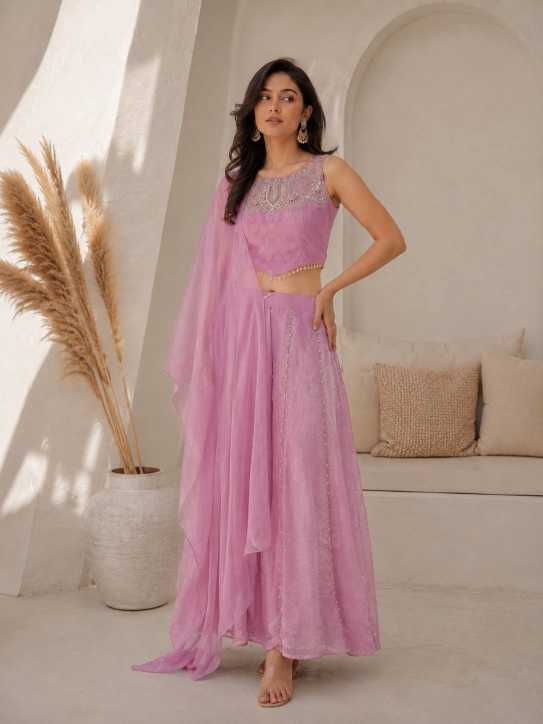 Satin Palazzo Suit