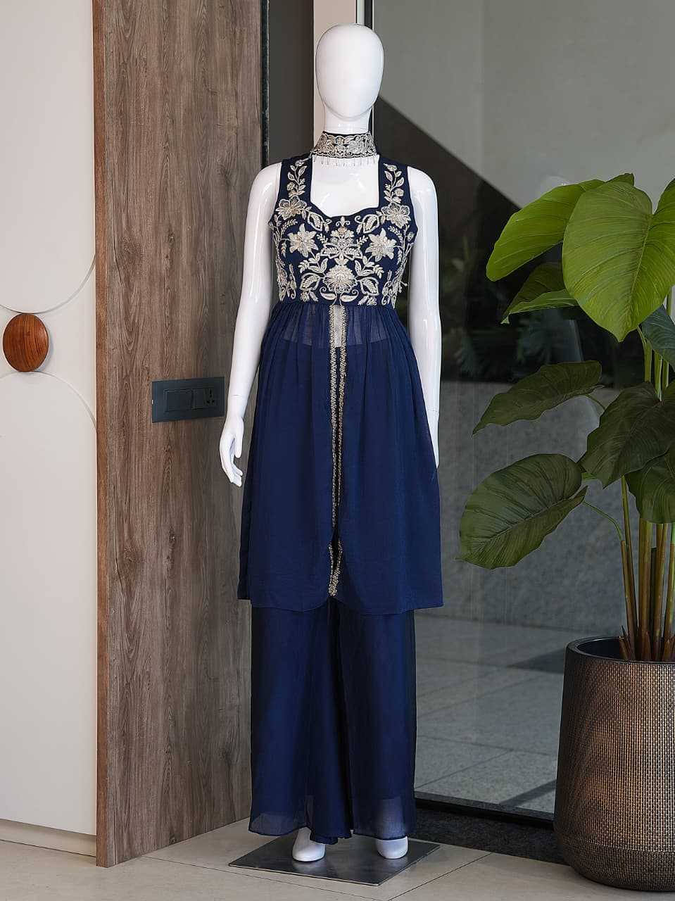 Rangoli Silk Indo Western Dress