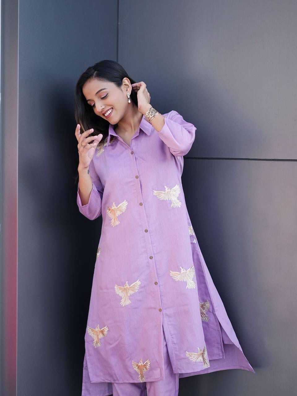 Girija Heavy Roman Silk Embroidered Kurti