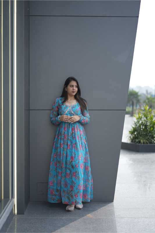 Tabby Silk Organza Embroidery Gown