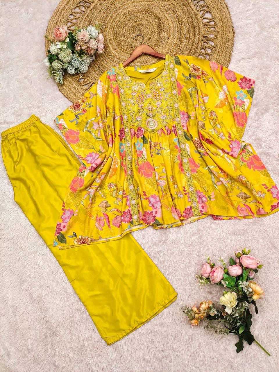 Crepe Printed Suit