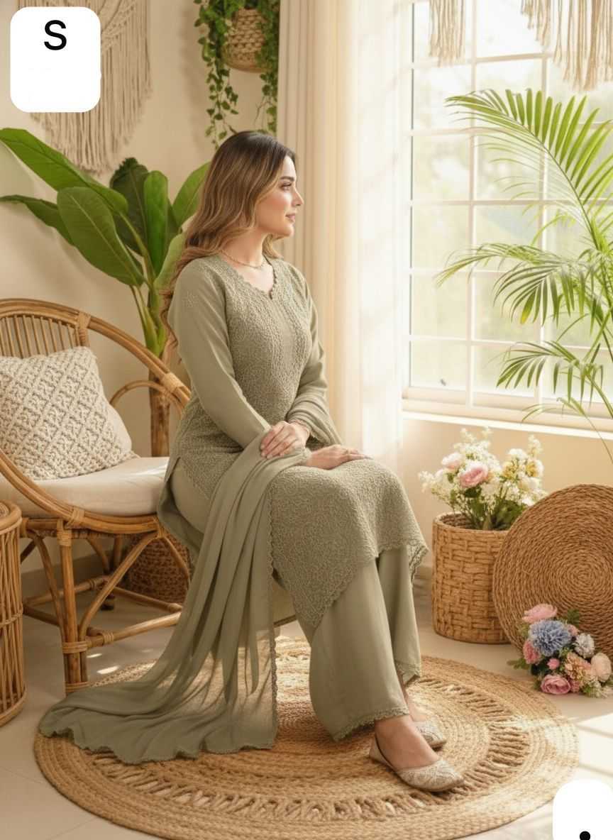 Satin Printed Suit