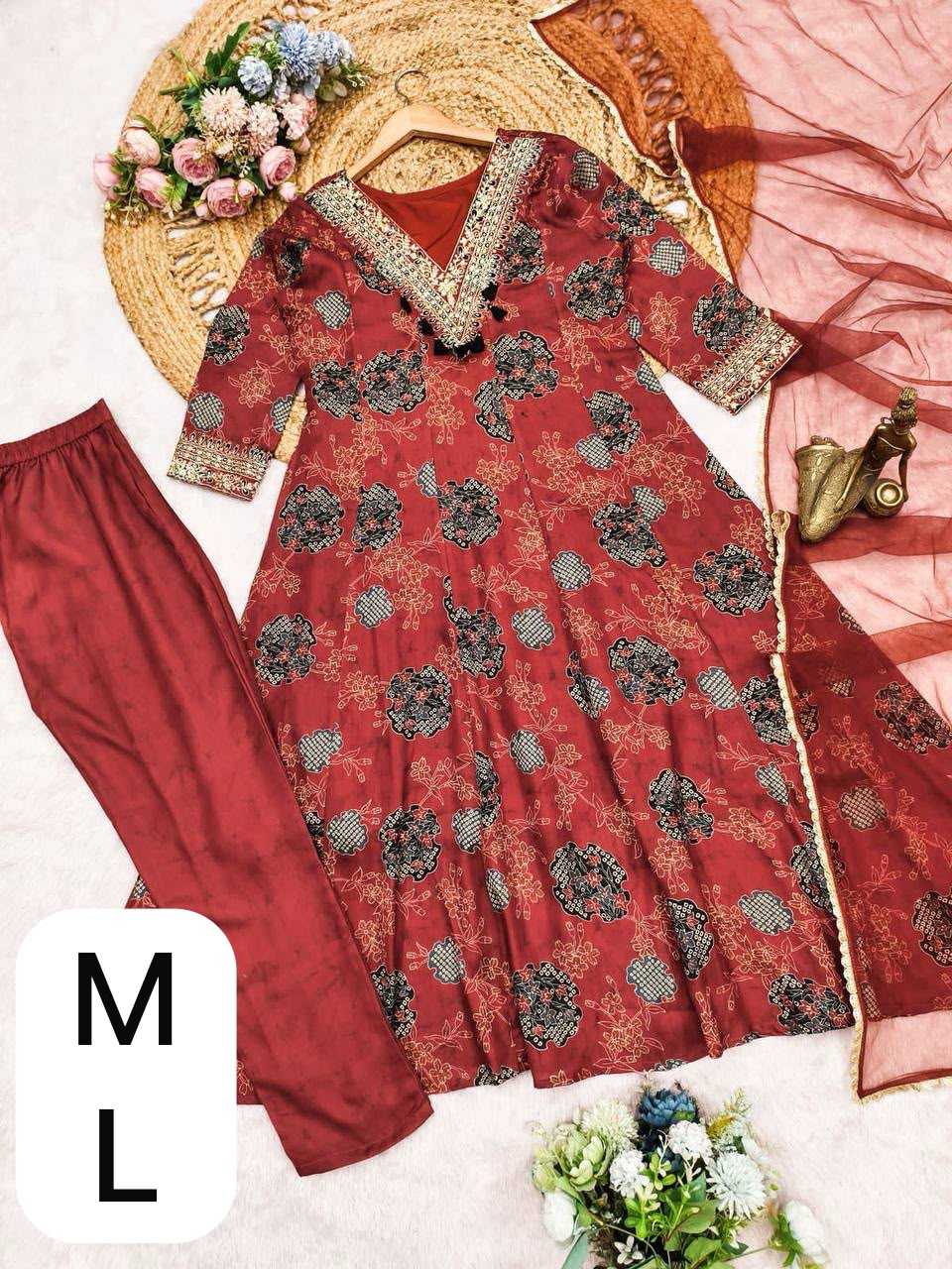 Shaila Satin Ladies Suit