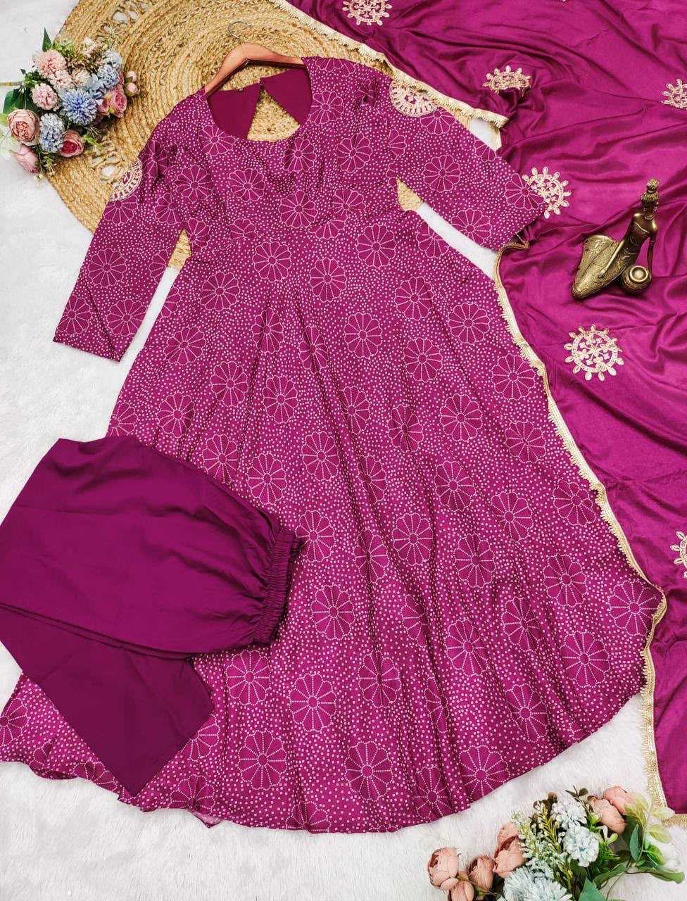 Shatakshi Chinon Printed Gown