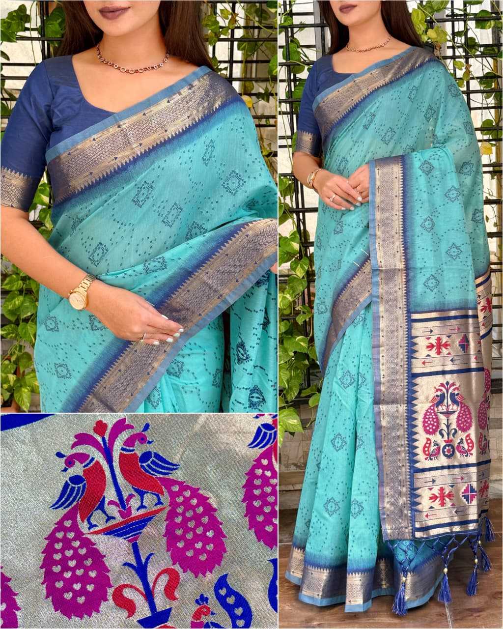 Aaru Cotton Designer Saree