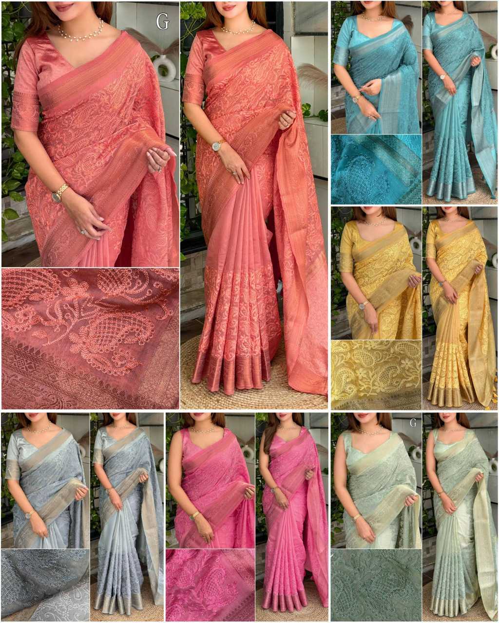Cotton Linen Saree
