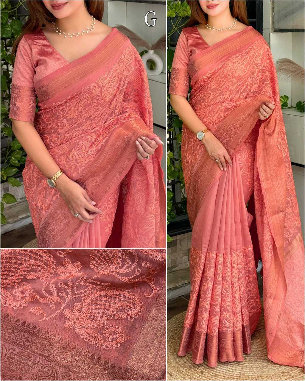 Cotton Linen Saree