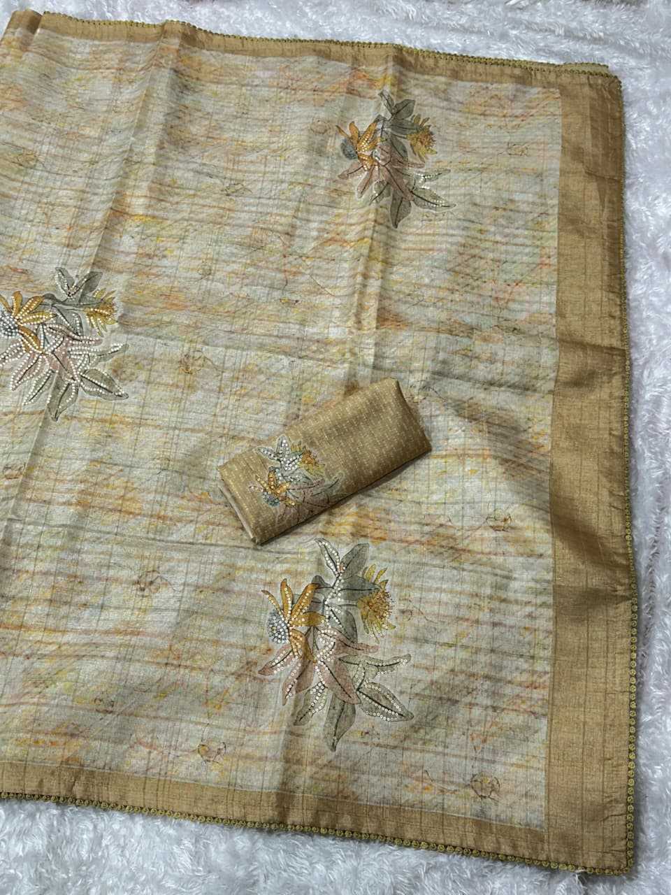 Linen Printed Saree