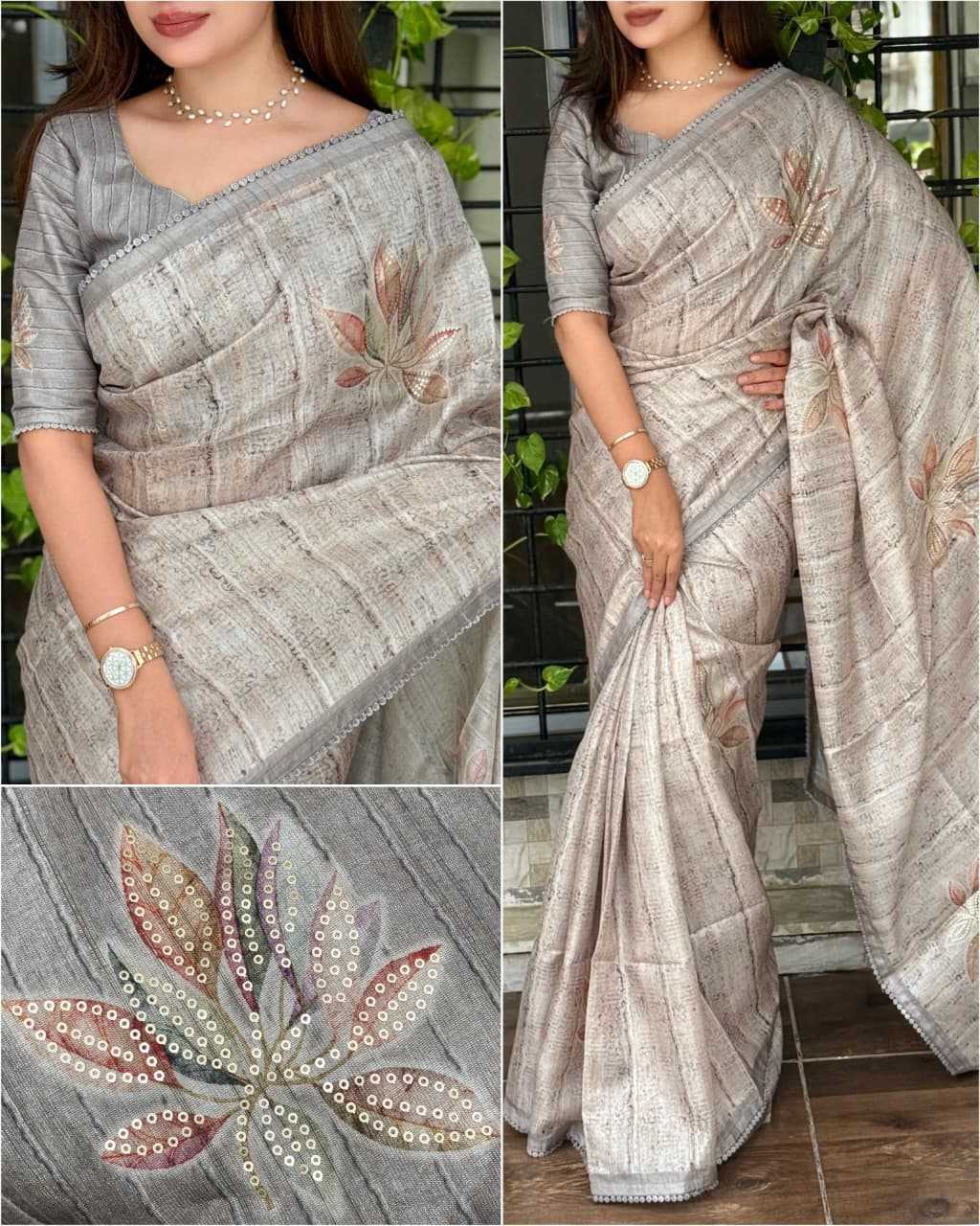 Linen Printed Saree