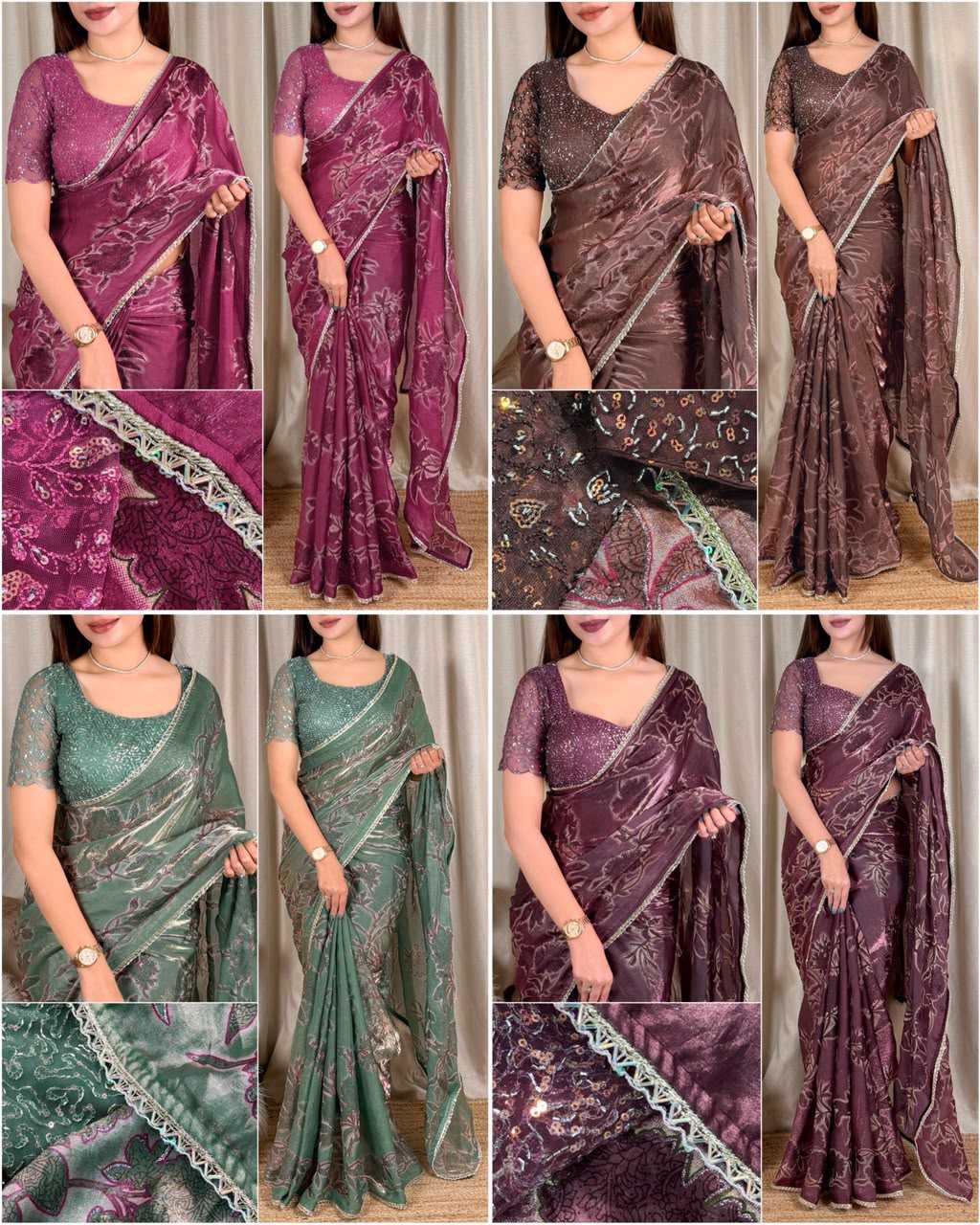 Iktara Satin Printed Saree