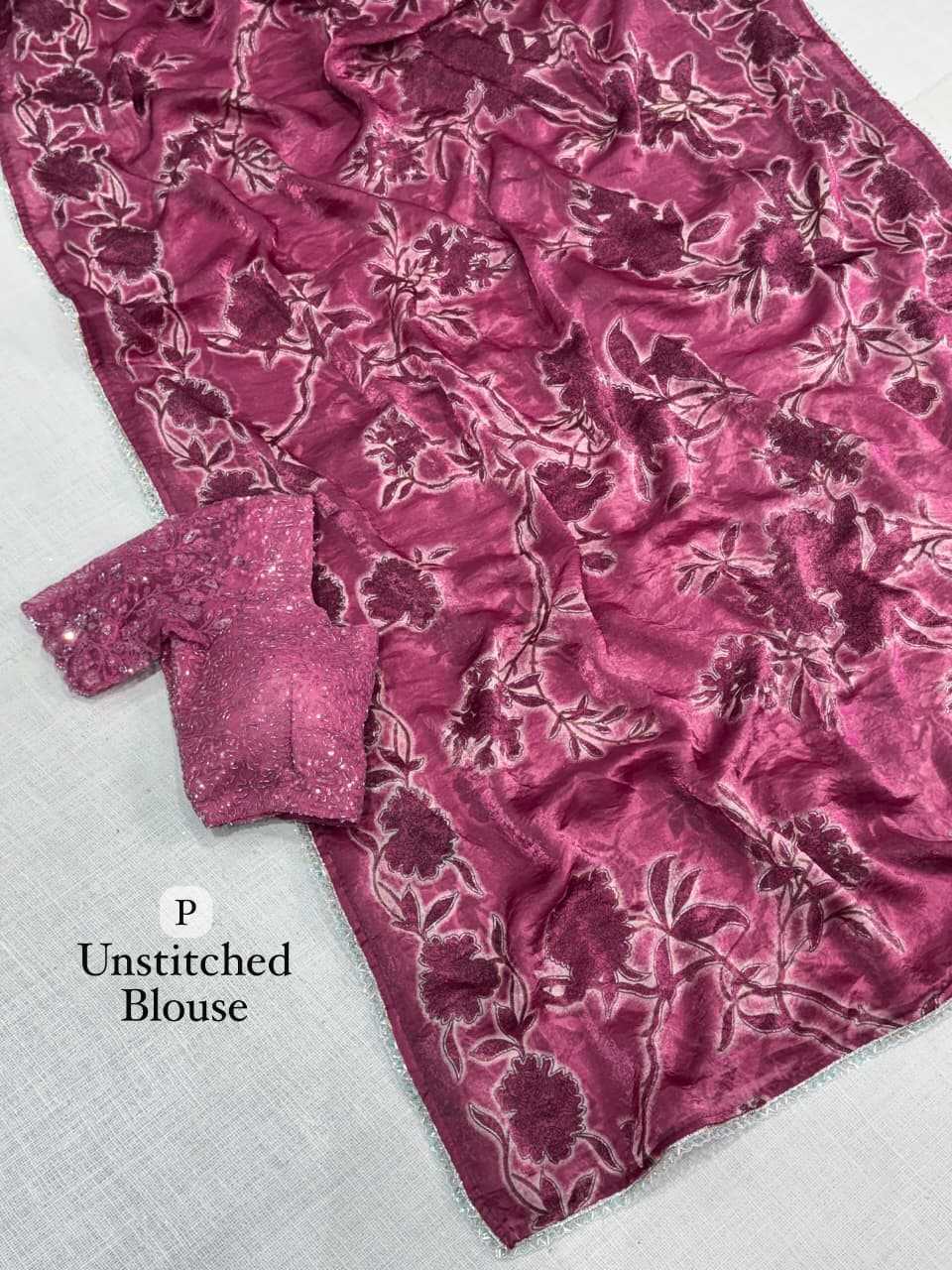 Iktara Satin Printed Saree