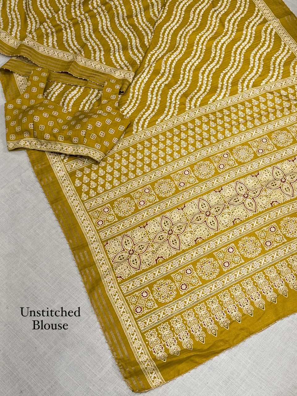 Indigo Cotton Designer Saree