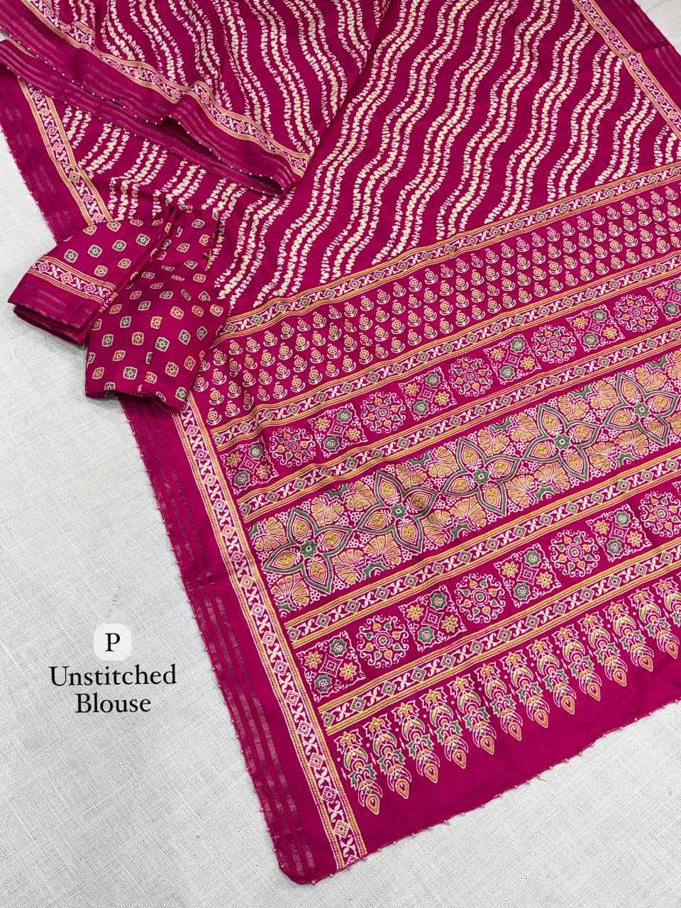 Indigo Cotton Designer Saree