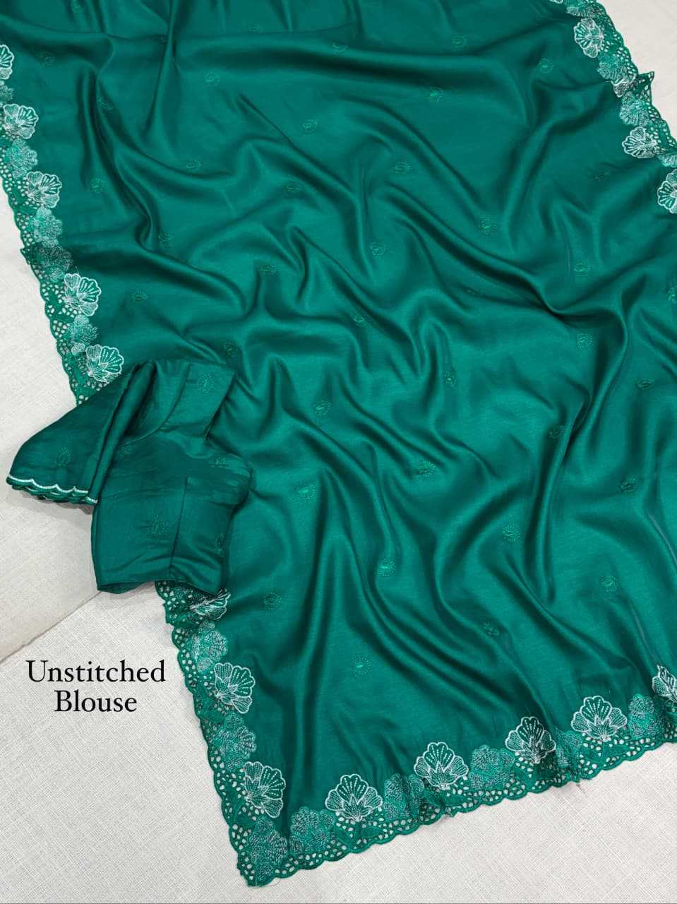 Janki Tussar Silk Embroidered Saree
