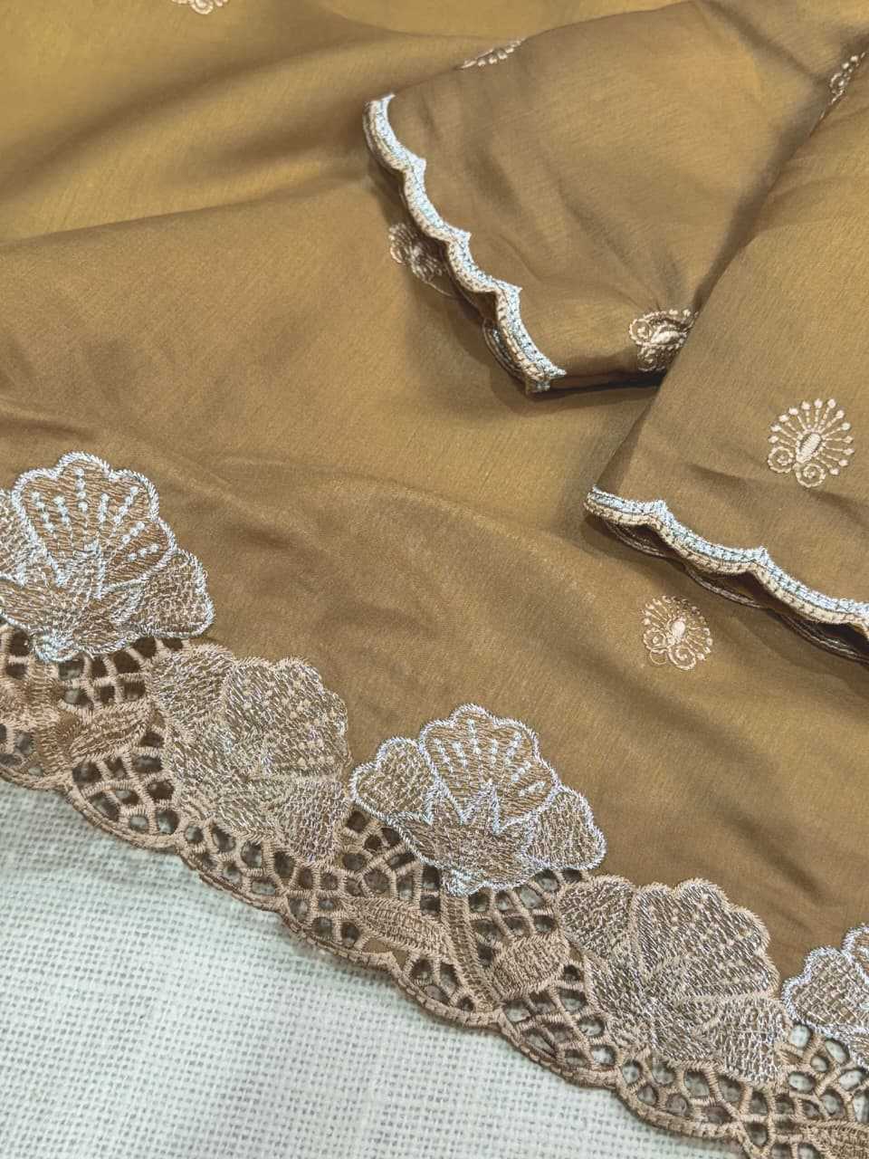 Janki Tussar Silk Embroidered Saree