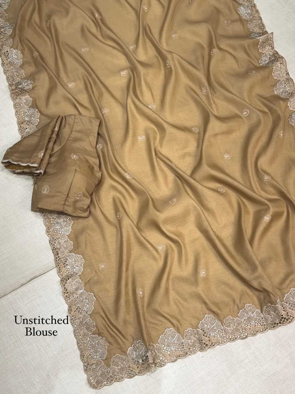 Janki Tussar Silk Embroidered Saree
