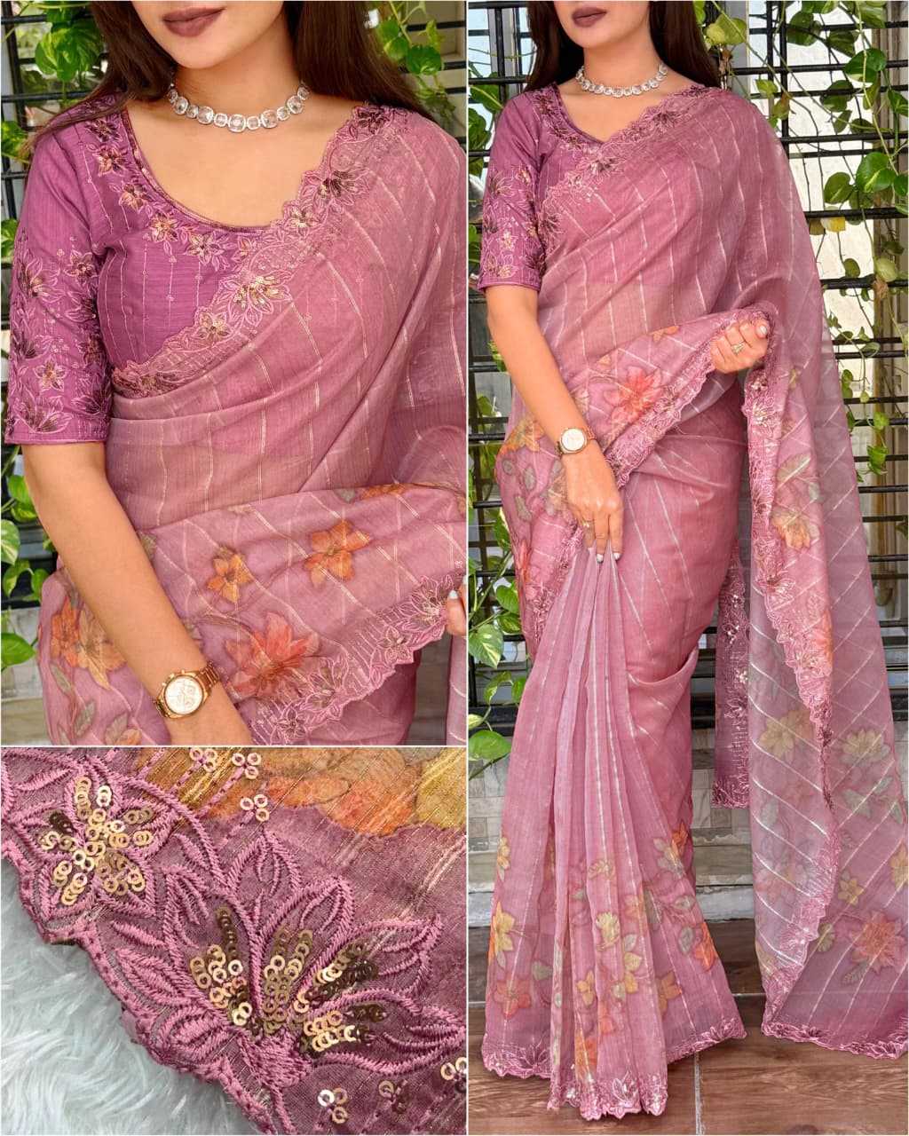 Kashish Organza Sequin Saree