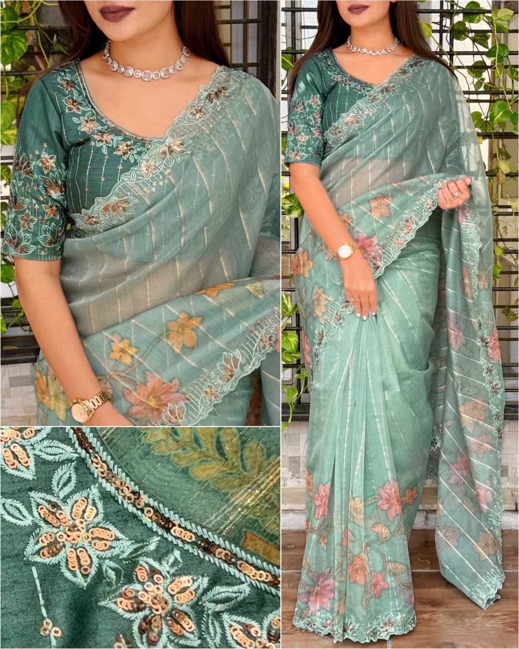 Kashish Organza Sequin Saree