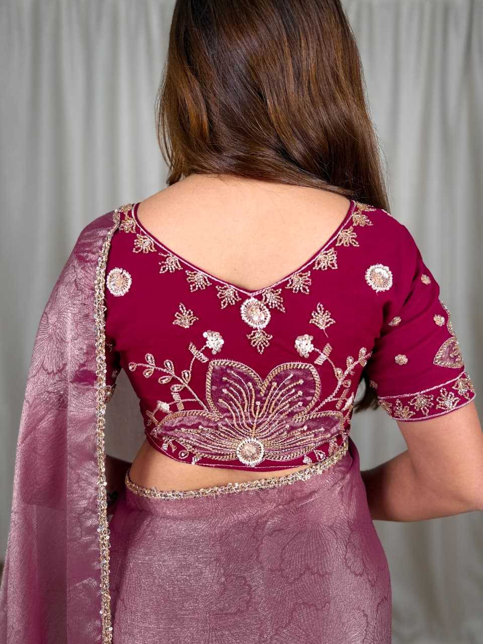 Kiara Satin Jacquard Saree