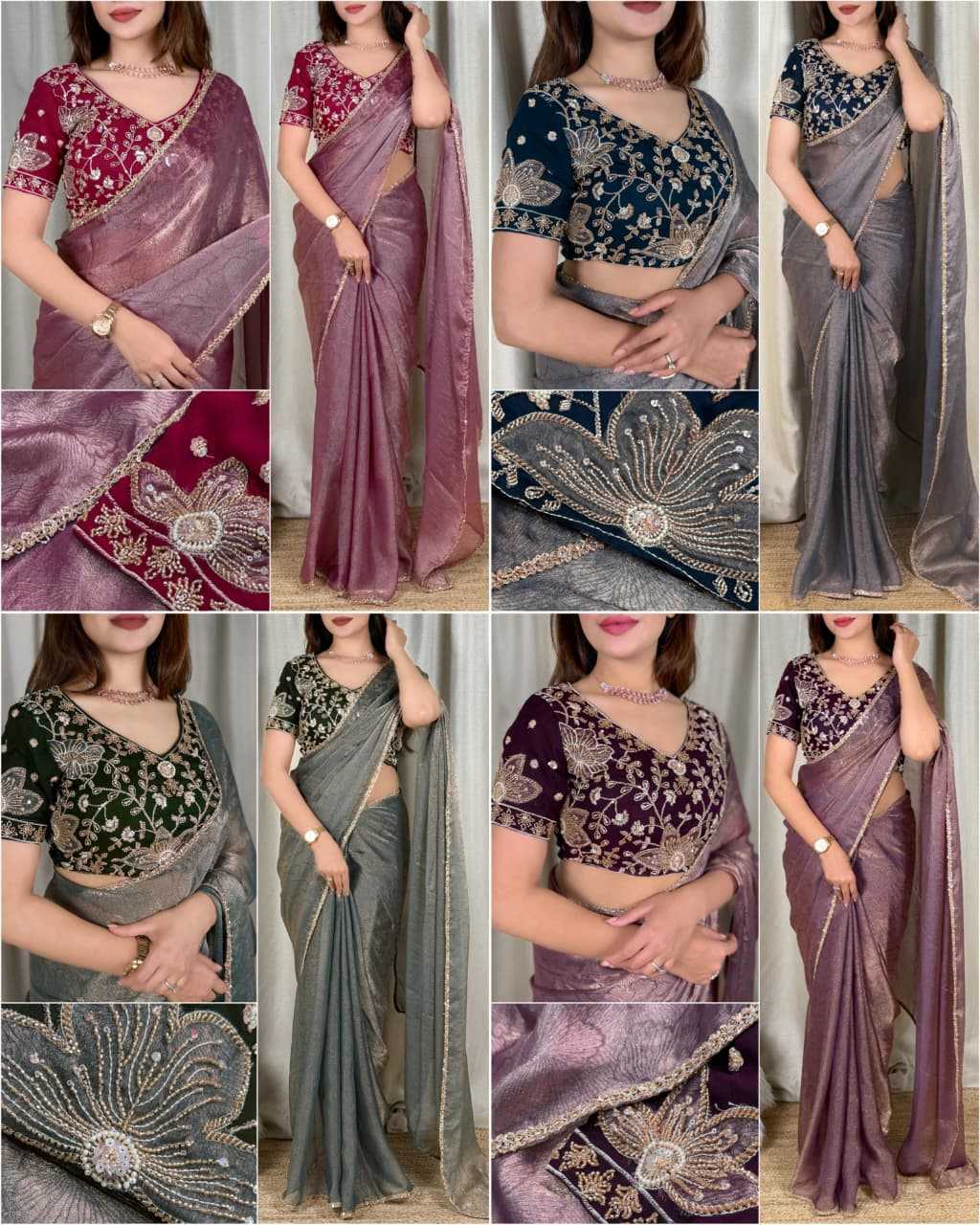 Kiara Satin Jacquard Saree