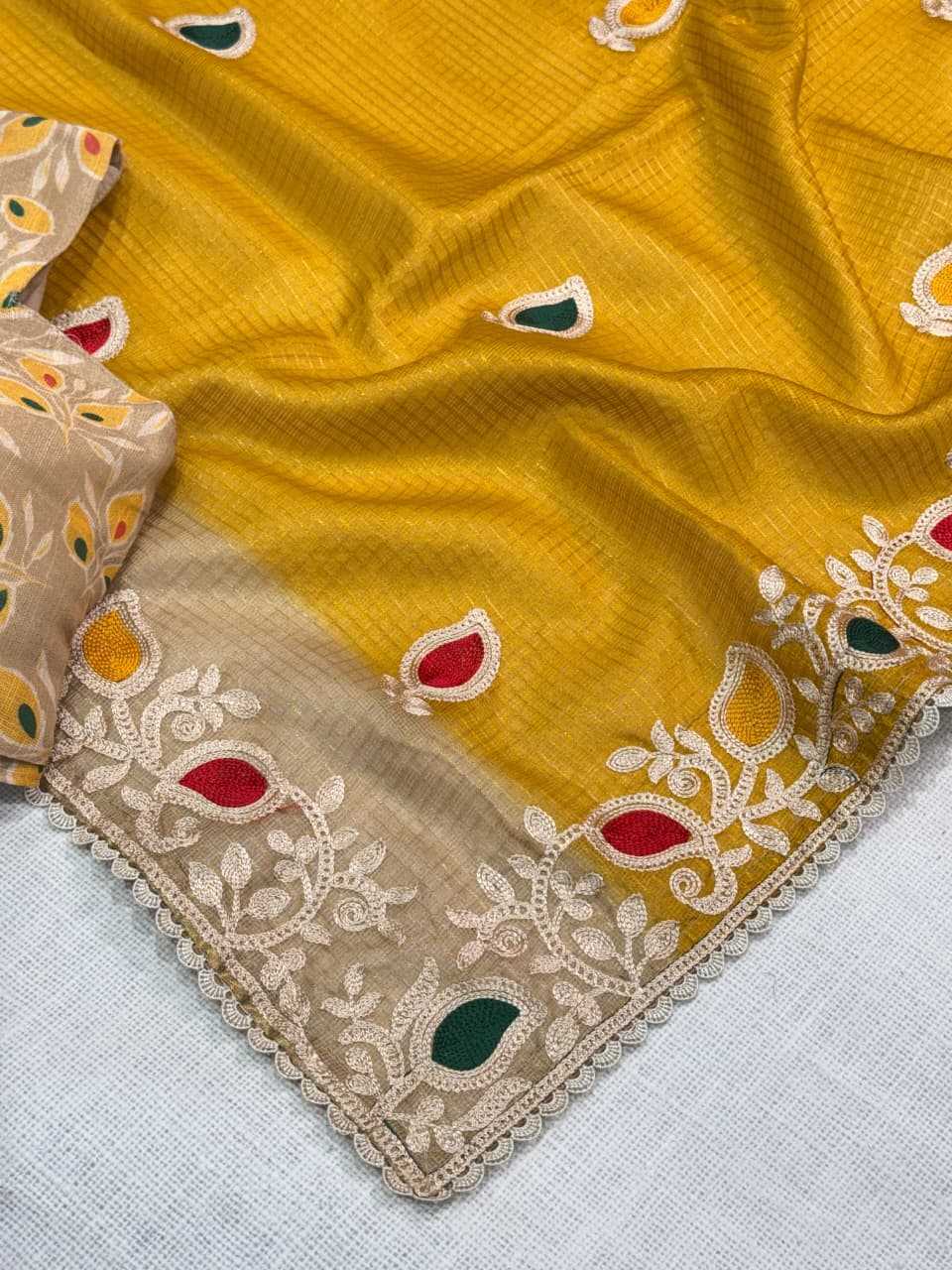 Koyal Kota Chex Printed Saree