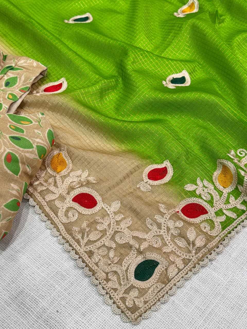 Koyal Kota Chex Printed Saree