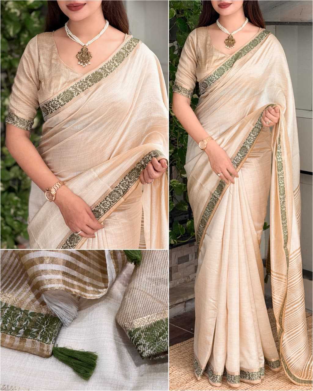 Kusum Cotton Zari Border Saree
