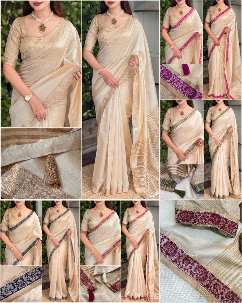 Kusum Cotton Zari Border Saree