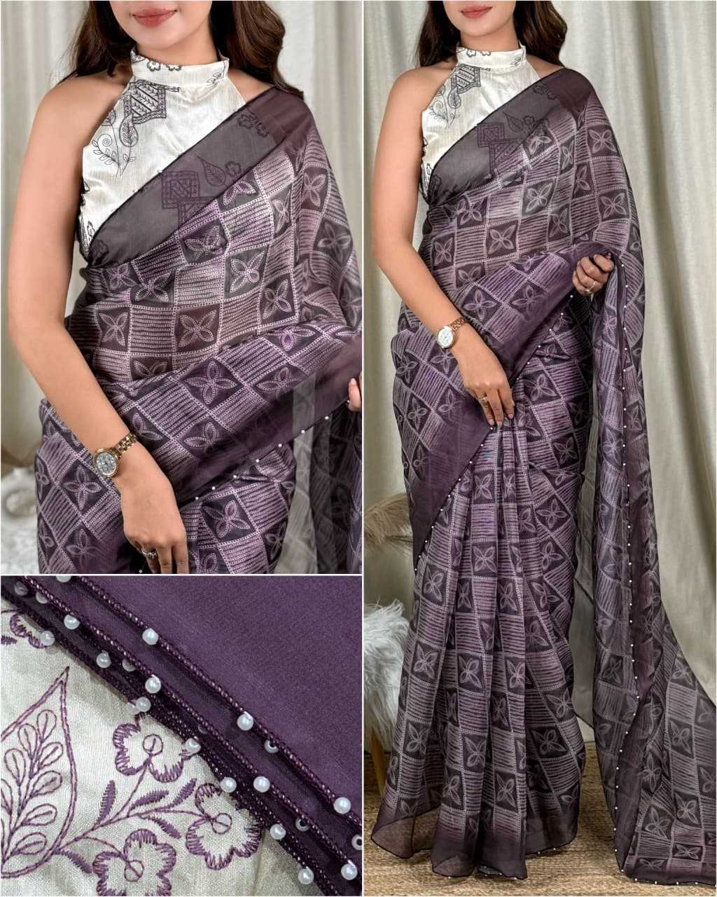 Mansi Organza Printed Saree