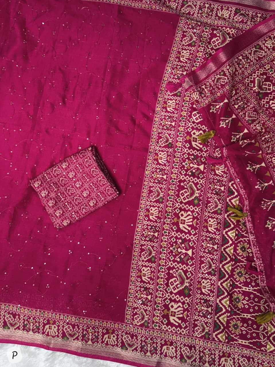 Neno Banana Cotton Ajrakh Saree