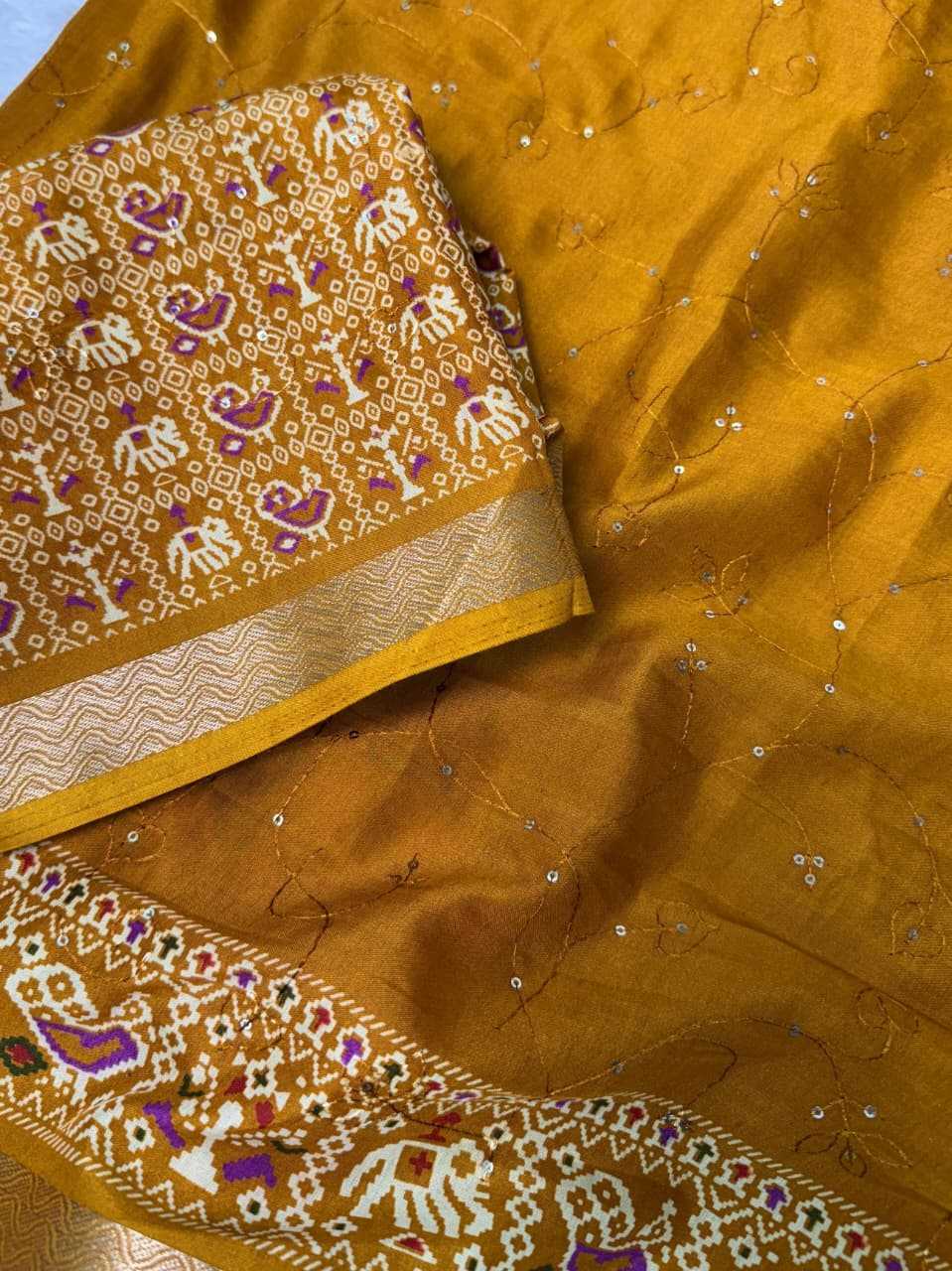 Neno Banana Cotton Ajrakh Saree