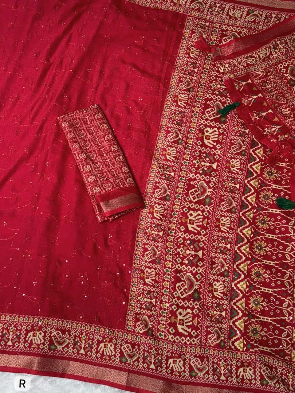 Neno Banana Cotton Ajrakh Saree