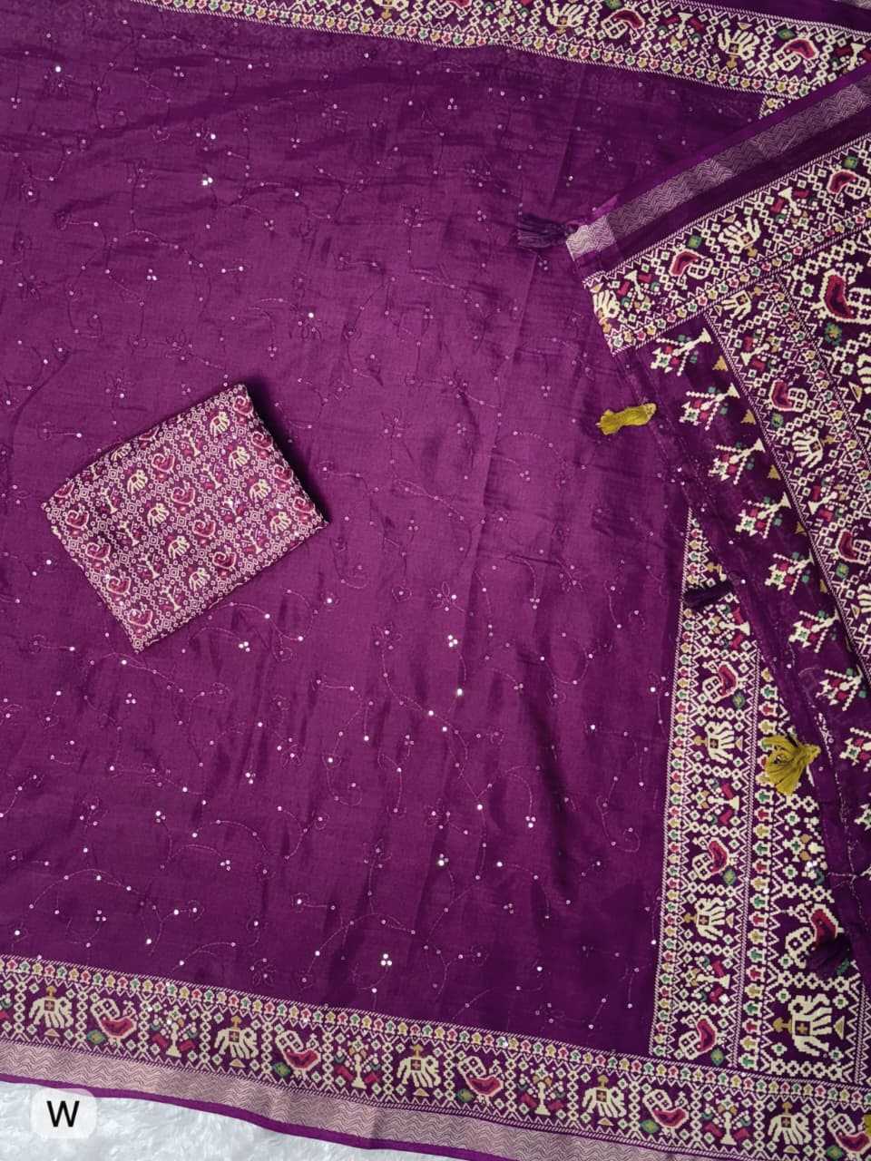Neno Banana Cotton Ajrakh Saree