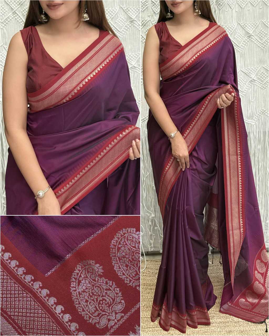 Viscose Jacquard Saree