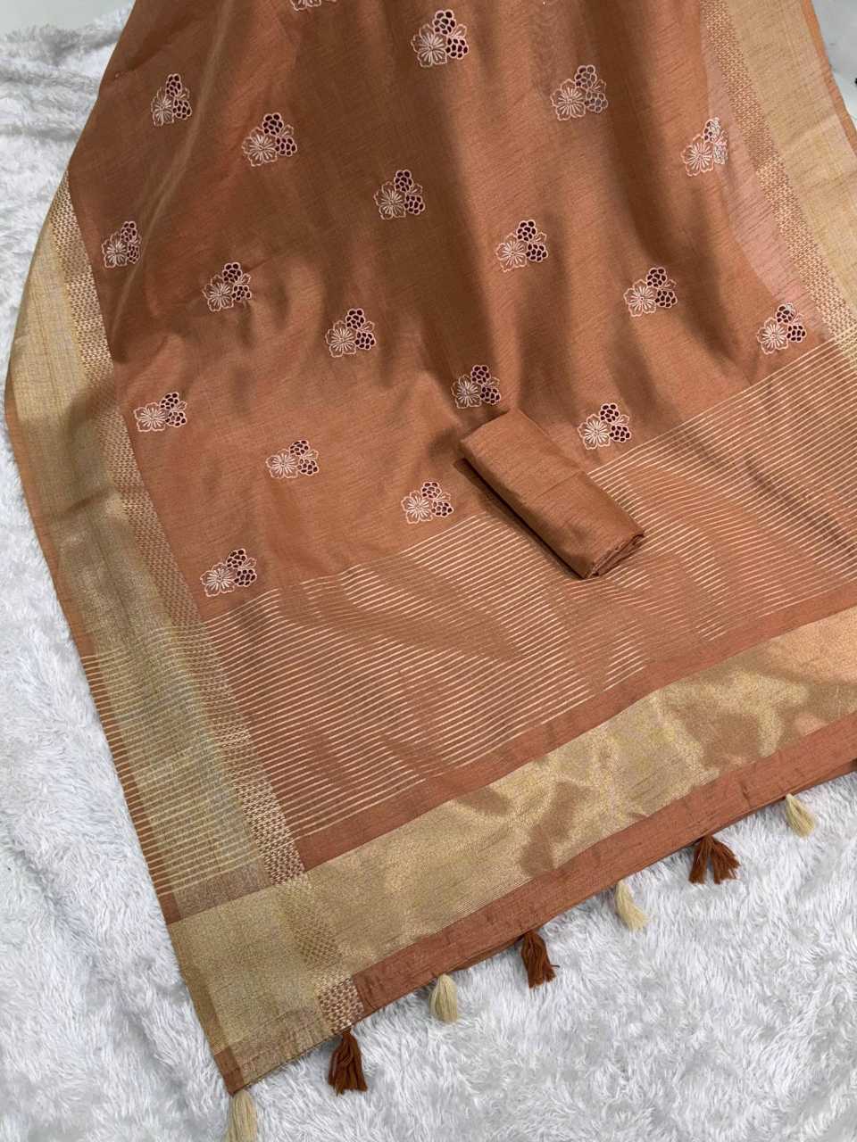 Jacquard Embroidered Saree