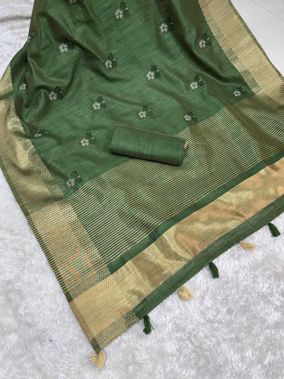 Jacquard Embroidered Saree