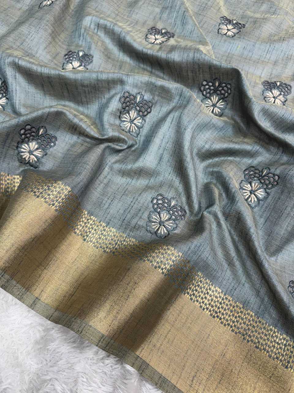 Jacquard Embroidered Saree